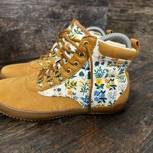 Keds Tan and Floral Lace Up Boots